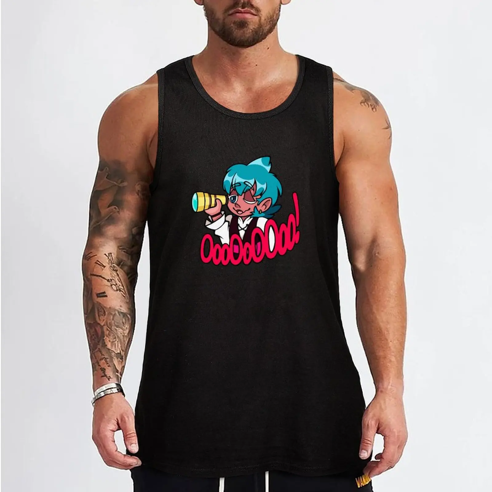 Sorbet Shark Cookie Tank Top Bodybuilding Tank Top Sleeveless Gym Fitness Shirt