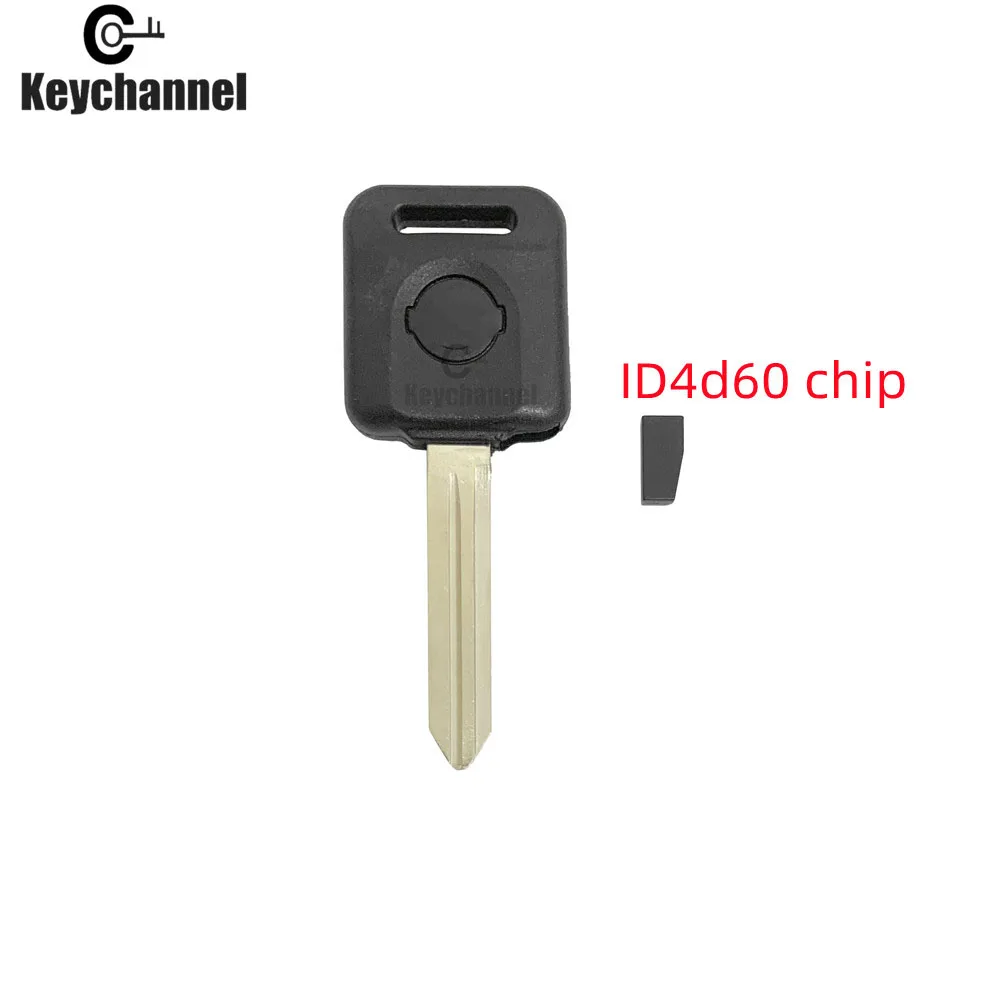 Keychannel Car Key Shell Transponder Key Case With Uncut NSN14 Key Blade ID46 4D60 Chip for Nissan Tiida Sentra Juke Altima