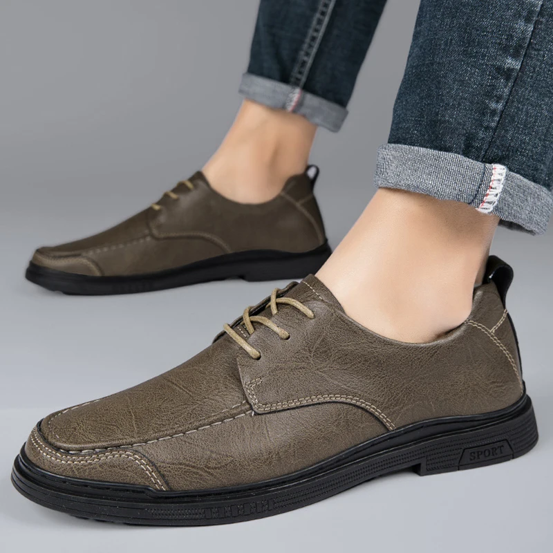 Lederen Hoogte Toenemende Schoenen Man Business Schoenen Voor Man Schoeisel Casual Schoenen Klassiek Elegant Casual Luxe Sociale Heren Schoenen