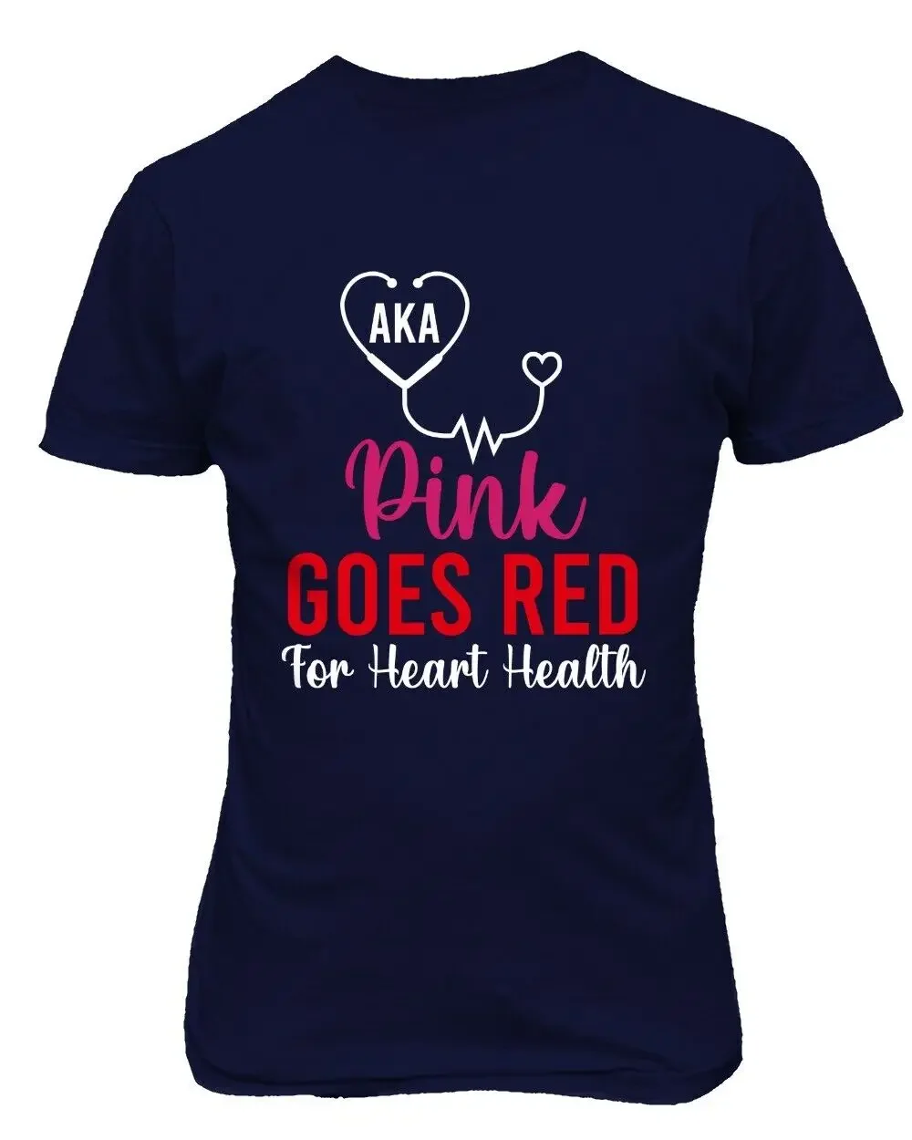 Pink Goes Red For Heart Health Awareness Unisex Tee Tshirt