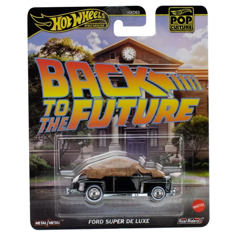 سلسلة Hot Wheels 1/64 Hxd63-J العودة إلى المستقبل Ford Nissangtr34 Dodge A100 ألعاب سيارات قابلة للجمع دييكاست هدايا للأطفال