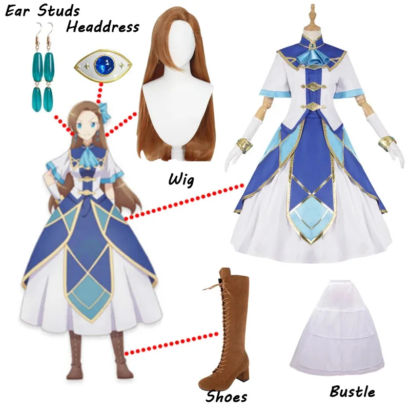 Anime mi próxima vida como villano: todas las generaciones líderes a Doom Catarina Claes/Katarina Claes disfraz de Cosplay Halloween hecho a medida