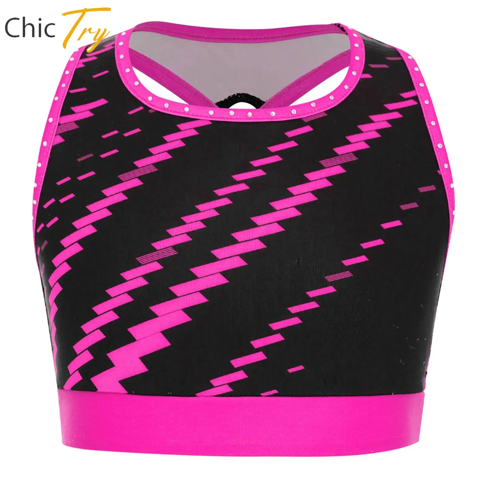 

Kid Girl Ballet Dance Gymnastics Costume Tops Fashion Sleeveless Cross Back Crop Top Sportswear Dancewear for Yoga Gym Workout