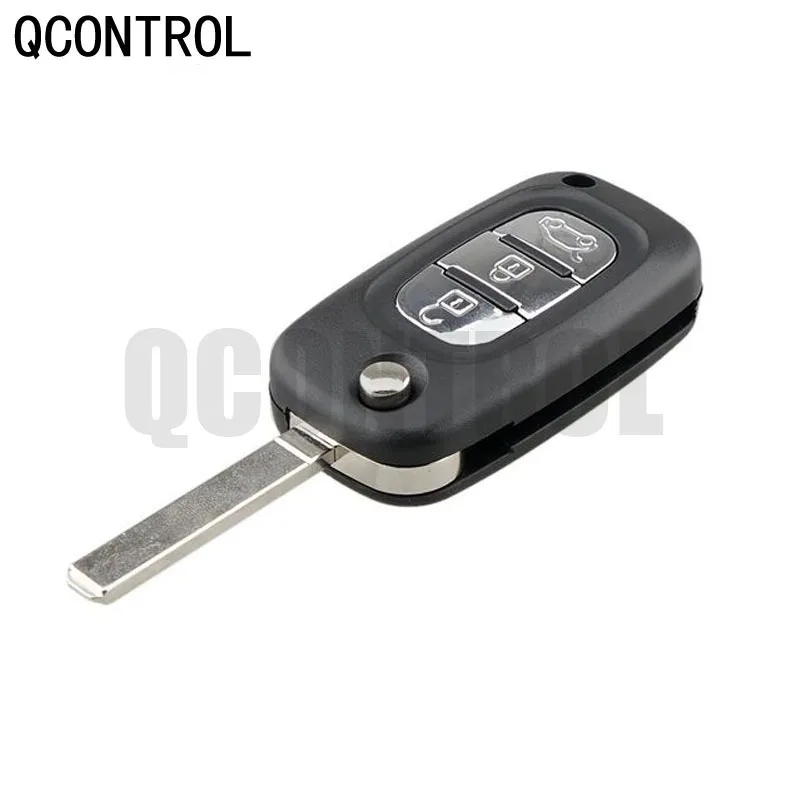 QUrl-Clé à distance de voiture avec boutons imbibés, Renault Scenic III, Megane III, Fluence 433-2009, ID46, puce pcf7961, 2015 MHz