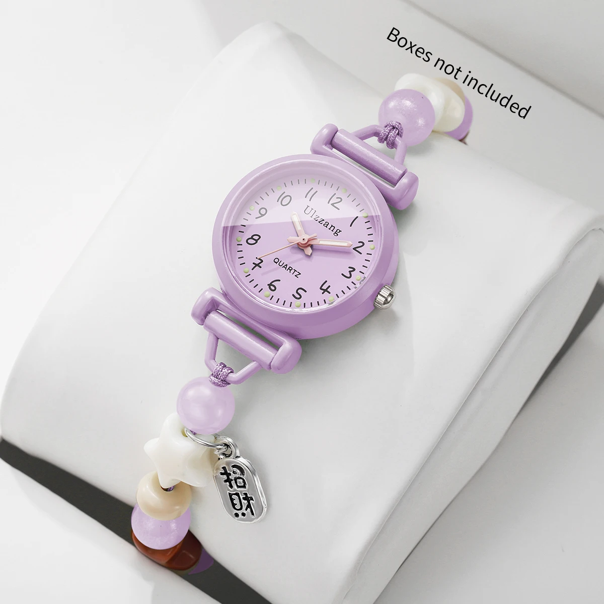 Fashion Arabic Dial Women Quartz Watch Cute Beads Strap Students Wristwatches Relogio Feminino Girls Clock Gift (Without Box)