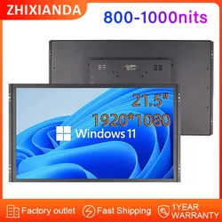 21.5Inch 1000 Nits Open Frame Monitor Outdoor Use Sunlight Capacitive Touch Industrial Lcd Display with AV BNC VGA HDMI USB