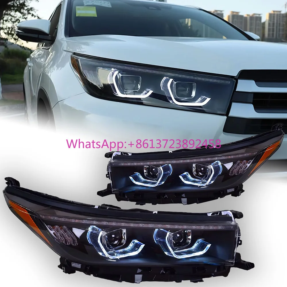

Car Lights for Toyota Highlander Headlight Projector Lens 2018-21 Kluger Dynamic Signal Head Lamp LED Headlights Drl Automotive
