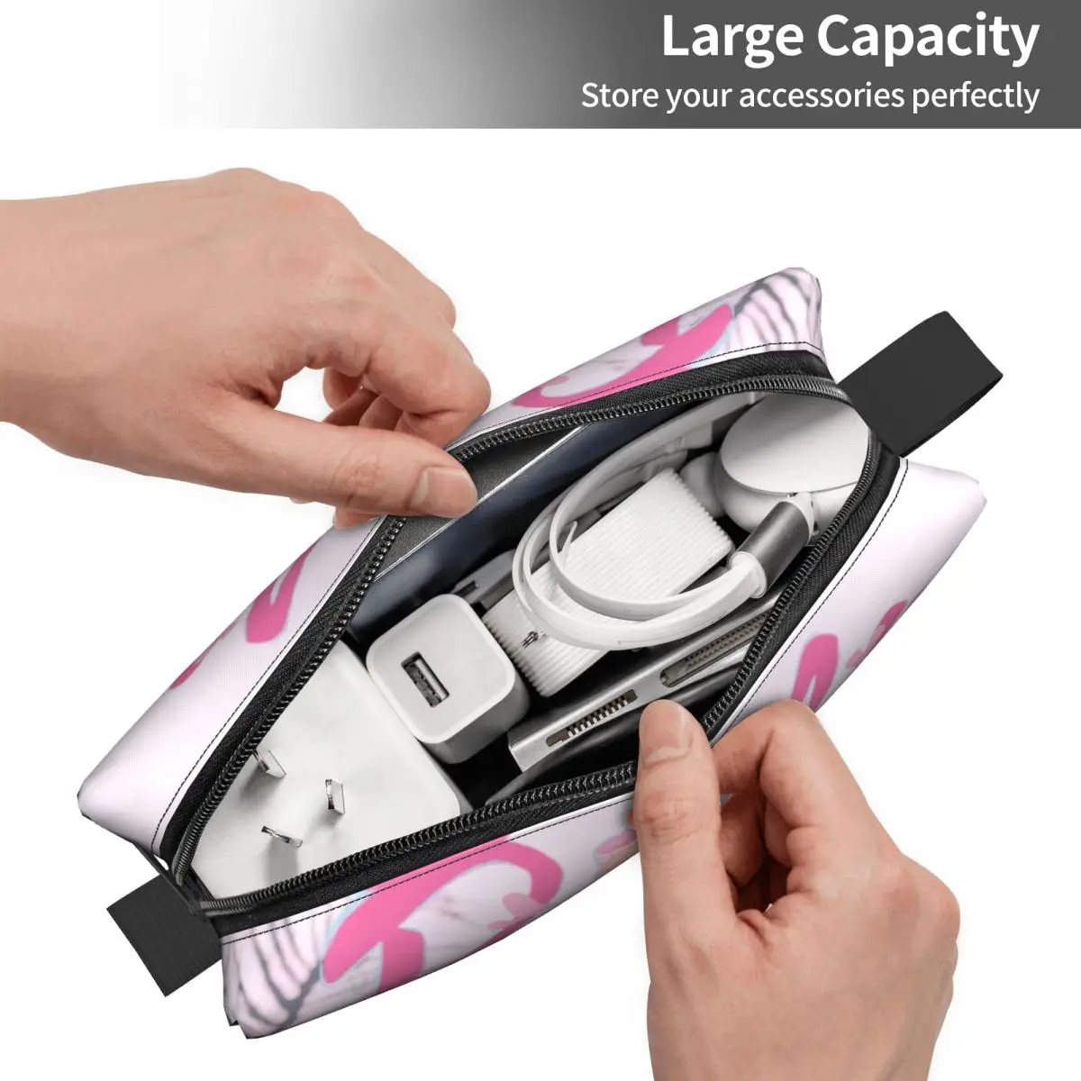 Custom Travel Barbies Anime Manga Doll Toiletry Bag Portable Cosmetic Makeup Organizer for Women Beauty Storage Dopp Kit Box