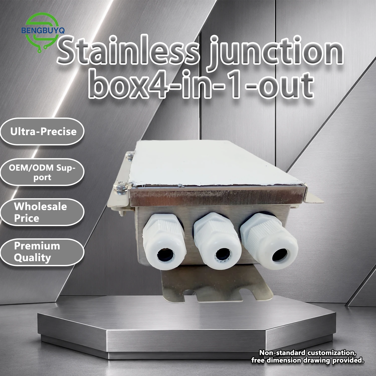 Industrial Grade Stainless Steel Junction Box Precision Manufacturing Multiple Inputs and Outputs IP65 Custom Factory Process 4
