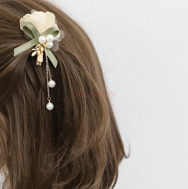 Gardenia jasminoides Duckbill Jiasen Girls Super Fairy Side Clip Hairpin Hairpin Hair Jewelry