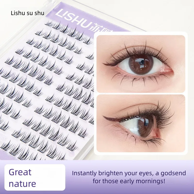 120 Clusters Of Lishu Sunflower Eyelash False Eyelashes Without Glue, Naturally Simulated In Sections