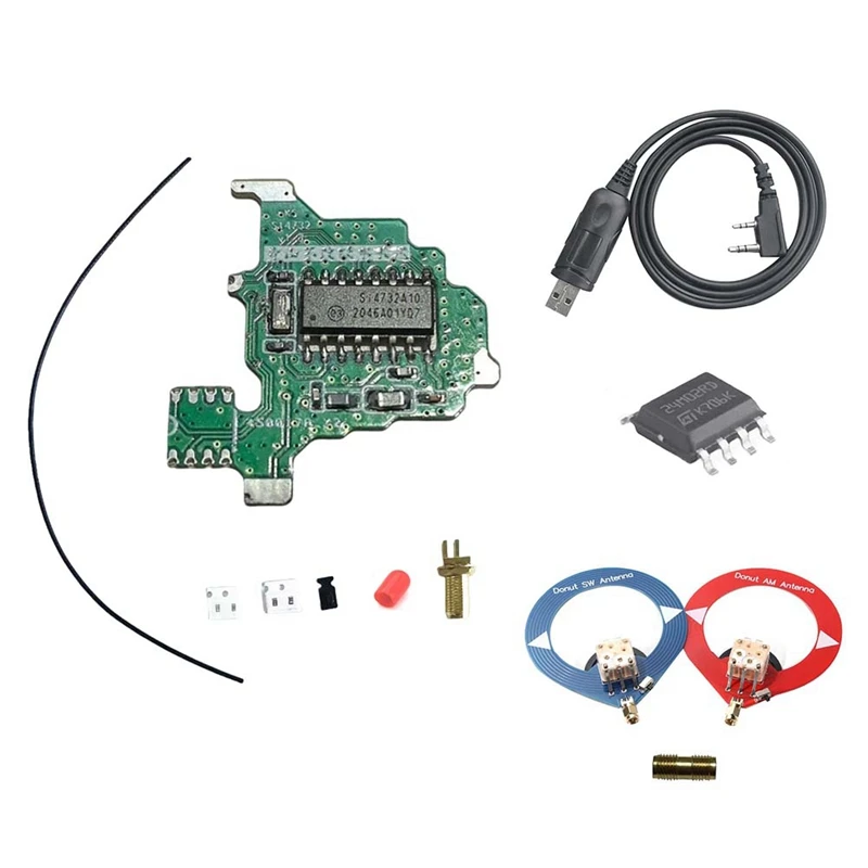 

SI4732 Modification Module+Antenna+Programming Cable+2M Chip For Quansheng UVK5/UVK6 Shortwave FM Dual Antenna Solution