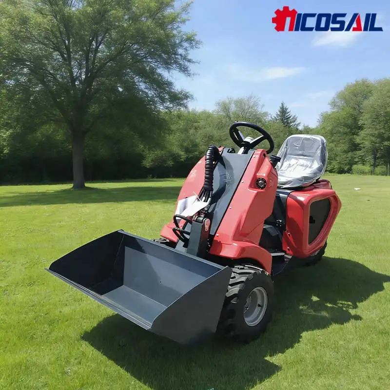 

3 Wheel Skid Steer Loader for Complex Work - Small Turning Radius, Hydraulic Dissipation & Quick Change Link