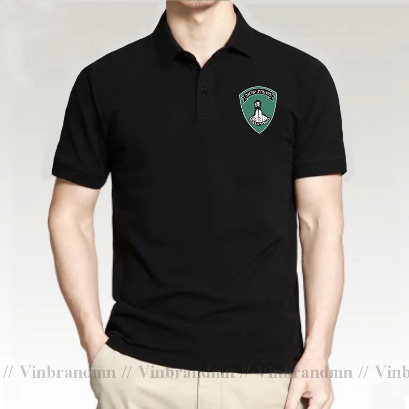 Israel Border Patrol MAGAV Polo Shirt Men Hip Hop Casual Fashion Tees Israel IDF Polo Shirts Israel Defense Forces Polo T Shirt