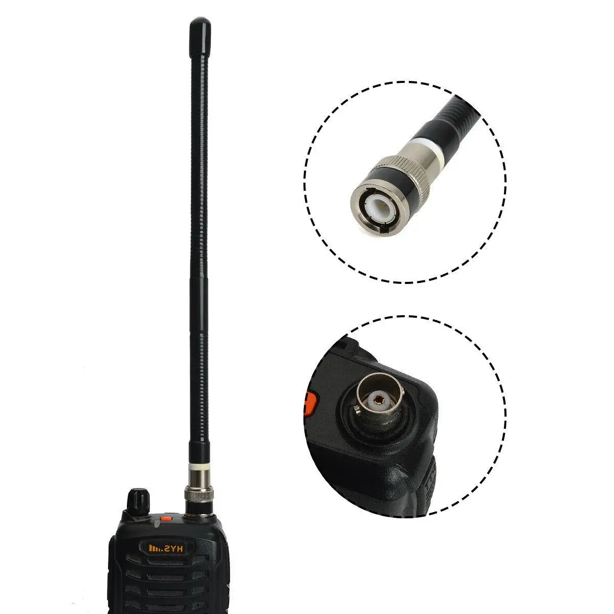 BNC CB antenna 27MHz  handheld mobile cb radio bnc whip aerial