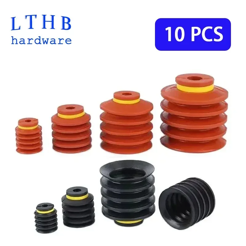 10PCS Pneumatic Multi-layer Vacuum Sucker BL20 BL30 BL40 Vacuum Chucks for Eggs Bread Clamper Manipulator Suction Cup