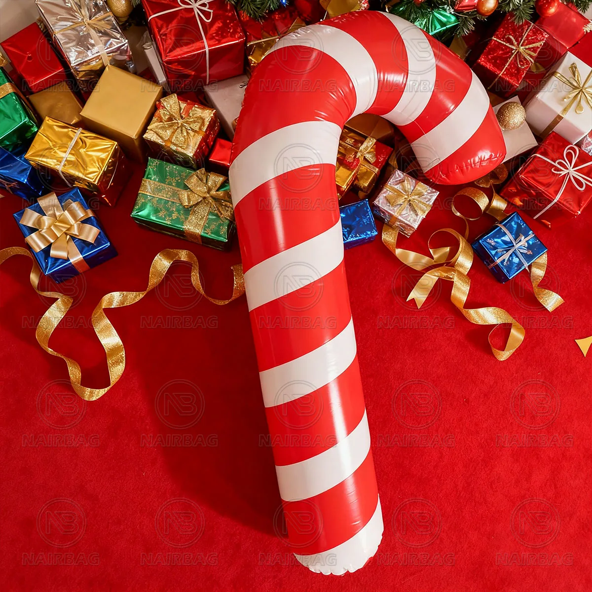 Nadmuchiwane laski cukrowe na Boże Narodzenie Nadmuchiwane cukierkowe patyczki na święta Bożego Narodzenia Dekoracje wewnętrzne i zewnętrzne na przyjęcie noworoczne