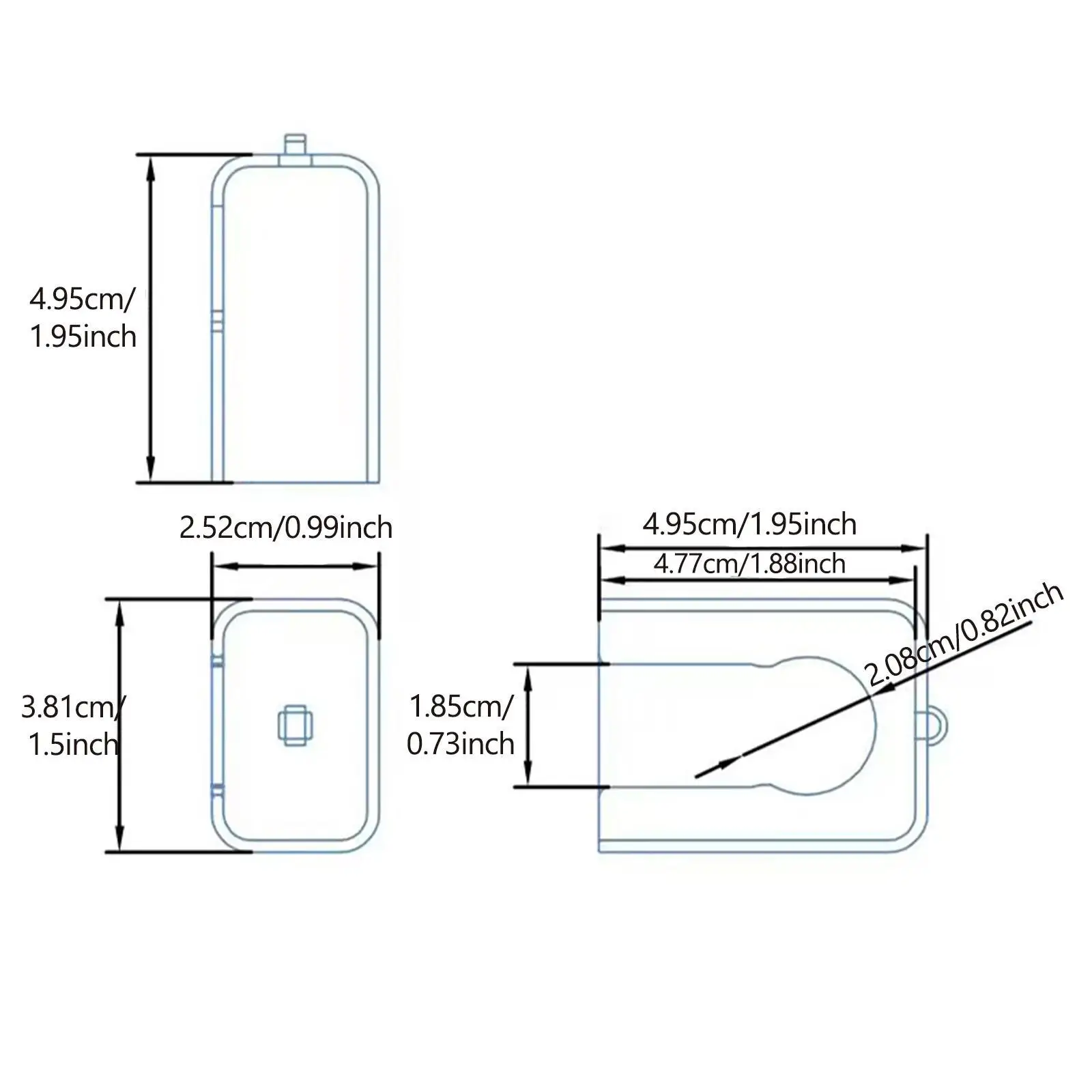 2 Pieces Battery Terminal Connector Through-wall Type Terminal Post for Car