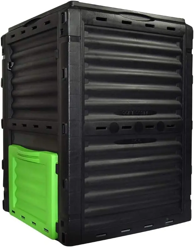 Outdoor Garden Composting, Material Not Specified, Forest Green, 80 Gallon with Easy - Access Hatch and Aeration