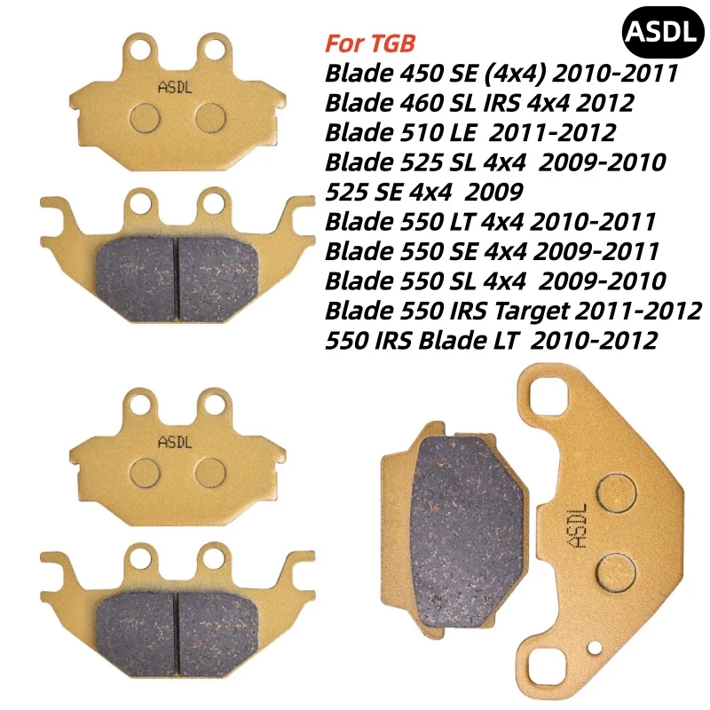 Front Rear Motorcycle Brake Pads For TGB Blade 450 SE 460 SL 510 LE 525 SL SE 2009-2012 Blade 550 LT SE SL 2010-2012