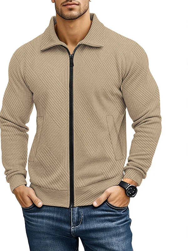 

Повседневная мужская куртка Jaet, однотонная стойка, воротник-стойка, молния, све, длинная подставка, молодежная независимая станция, бестселлер, модная новинка M...