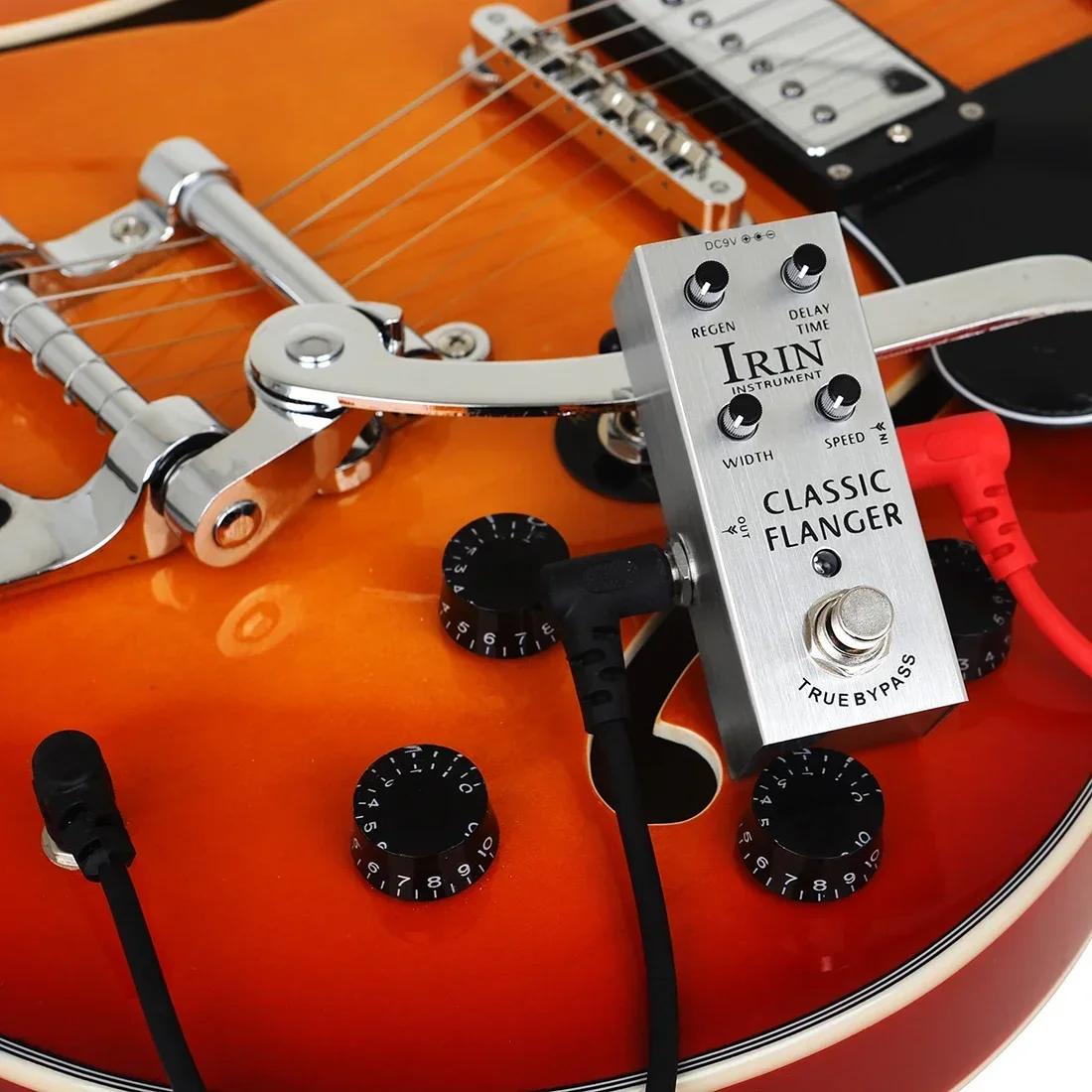 IRIN AN-13 Classic Flanger Elektrische Gitaar Effect Pedaal Metalen Trim Flanger Vibrato Effecten True Bypass Pedaal Gitaar Accessoire