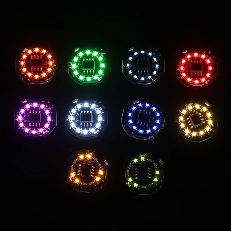 磁気制御ランプ マグネット ワイヤレス LED 誘導ライト + ボタン電池 + マグネット DIY おもちゃ ロボット アニメ 風景モデル