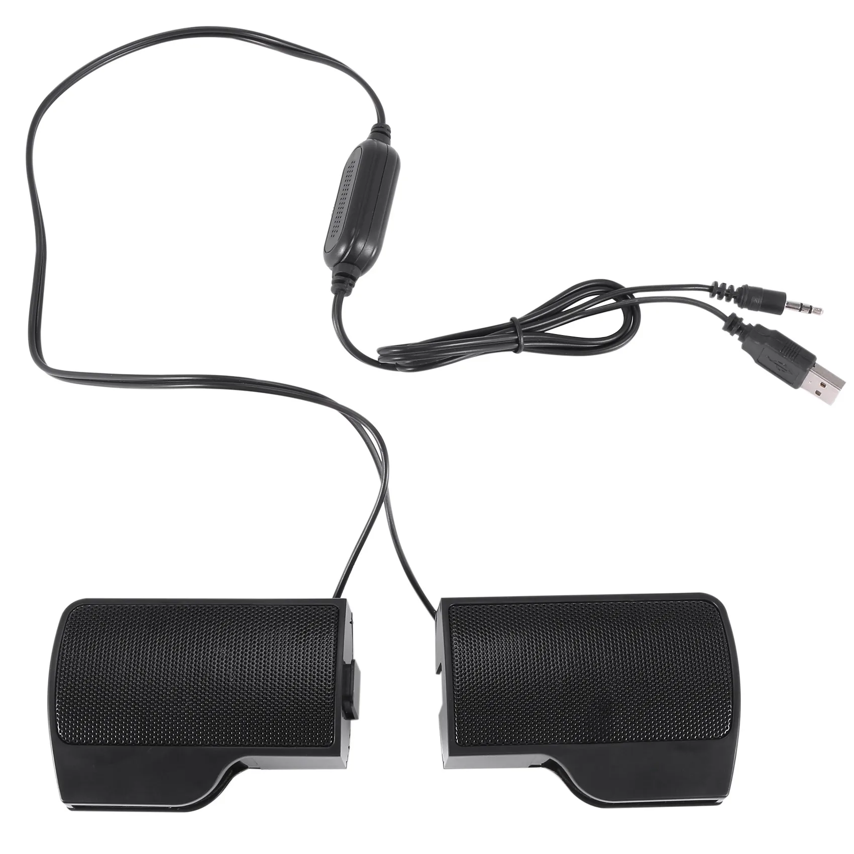 A46U Clip Mini Portable USB Stereo Speaker Soundbar for Notebook Laptop Computer PC Mp3 Phone Music Player