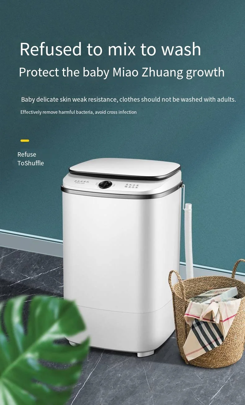 4.5kg Household Semi Automatic Portable Mini Washer Dormitory Baby Underwear Socks Washing Machine
