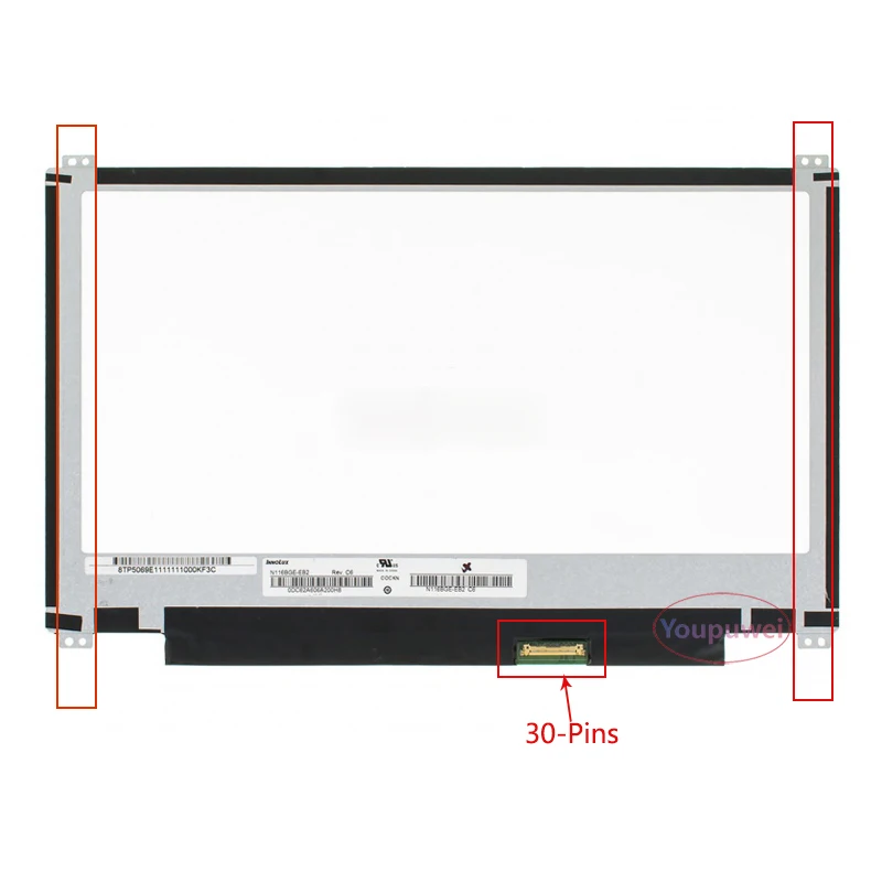 Laptop LCD Screen For ASUS C201P X205 X205T X205TA replacement display 30-pins 11.6-inch matrix N116BGE-EB2