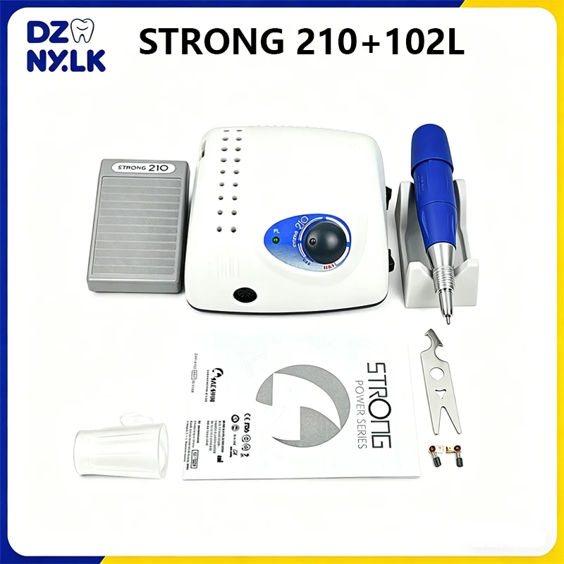

35000RPM Dental STRONG 210 Micromotor STRONG 105L Handpiece Polish Grinder Equipment Manicure Machine Polish Nail File Set
