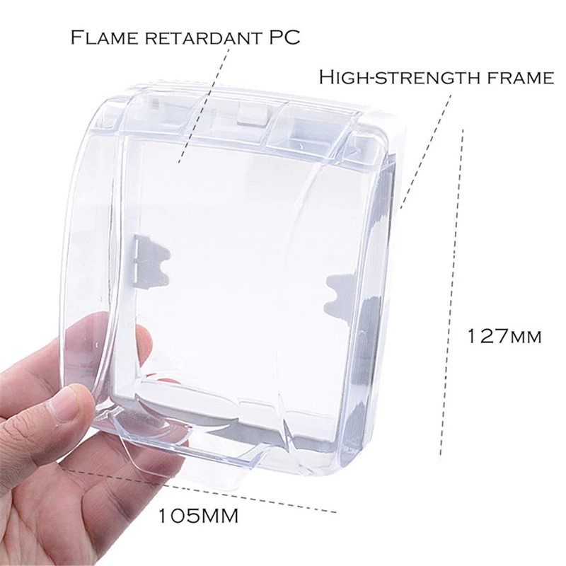 Cubierta transparente a prueba de lluvia, Caja impermeable, botón adecuado para exteriores