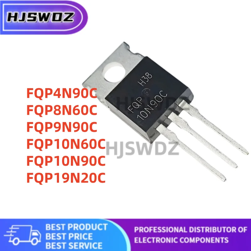 10PCS/ New FQP10N90C FQP8N60C FQP4N90C FQP19N20C FQP9N90C FQP10N60C TO-220 MOS Transistor