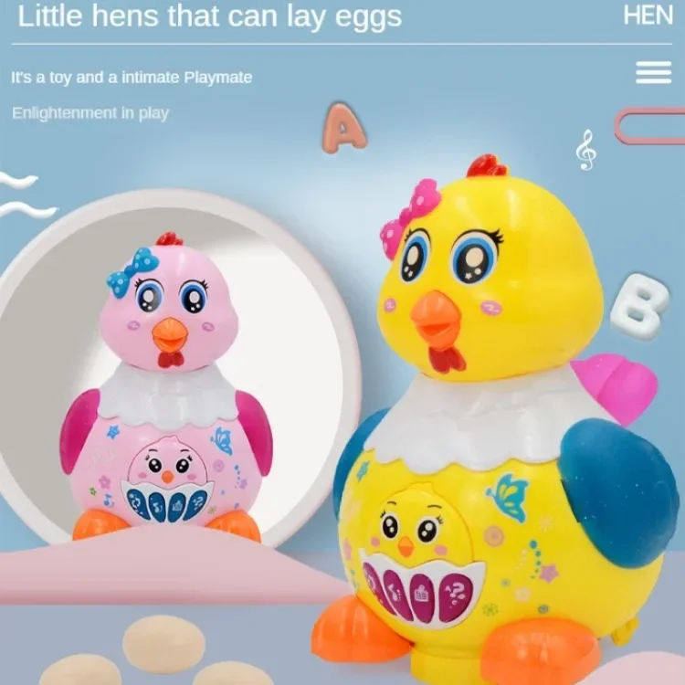 Electric Egglaying Chicken Upgrade Edition Egglaying Little Hen Wanxiang Music Luminous Children's Enlightenment Puzzle Toy