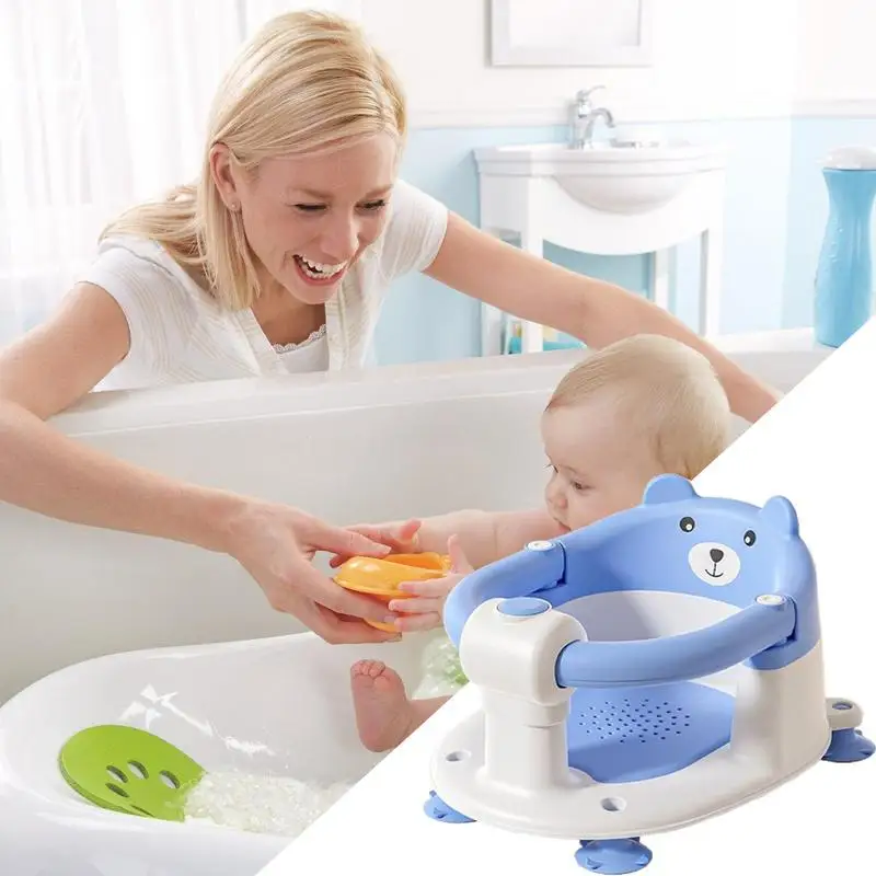 Toddler Bath Chair Toddler Shower Seat Sit Up Bath Chair Anti-slip Kid Bath Chair With Suction Cup Sit Up Bathtub Seat For Kid