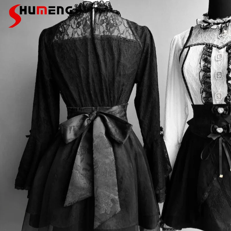 

Y2k Lolita SC Mine Series Mass-Produced Shirt Japanese Subculture Rojita Ji Sleeves Blusas Single-Breasted Slim Fit Blouse Mujer