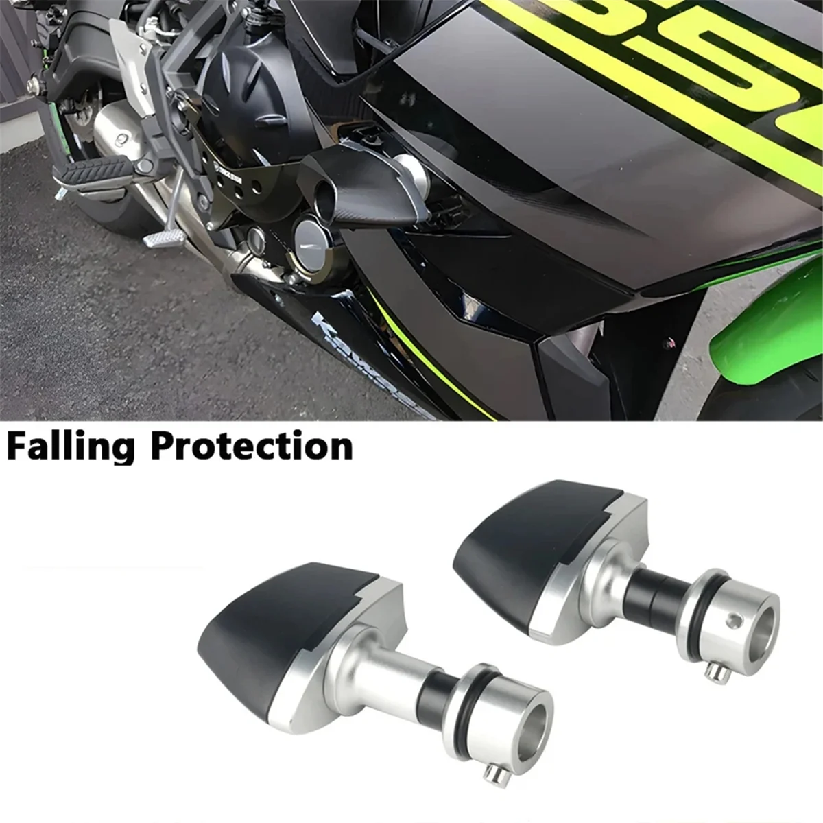 

Motorcycle Falling Protection Frame Slider Fairing Guard Crash Pad Protector for KAWASAKI Z650 Ninja650 2017-2024