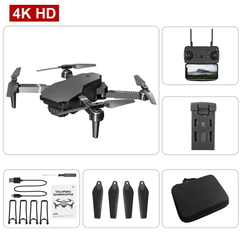 S70 Rc Drone 4k Professional Dual Camera 1080p Hd Wifi Fpv Photography Quadcopter Fixed Height Model Foldable Drone For Boys