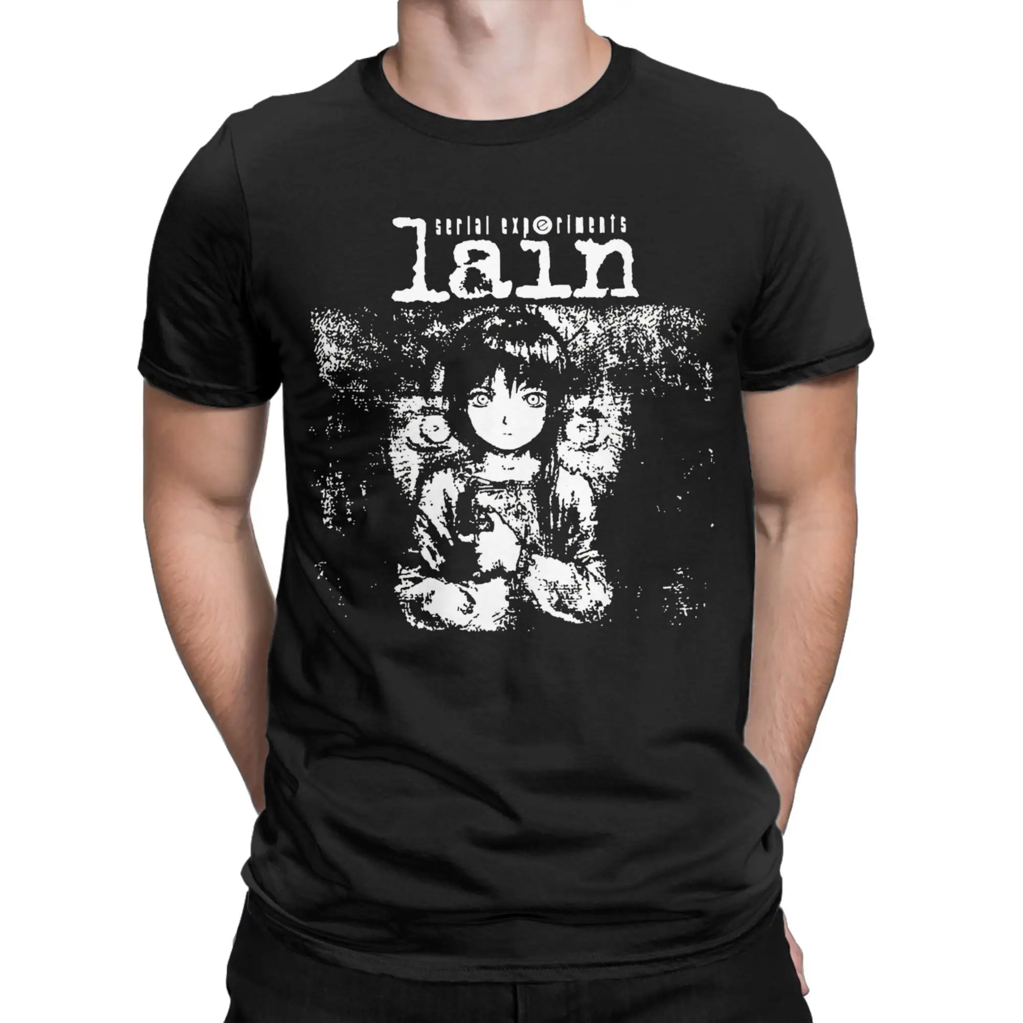 

Серийные эксперименты Lain Merch Футболки унисекс Хлопковая футболка Футболка с принтом Одежда