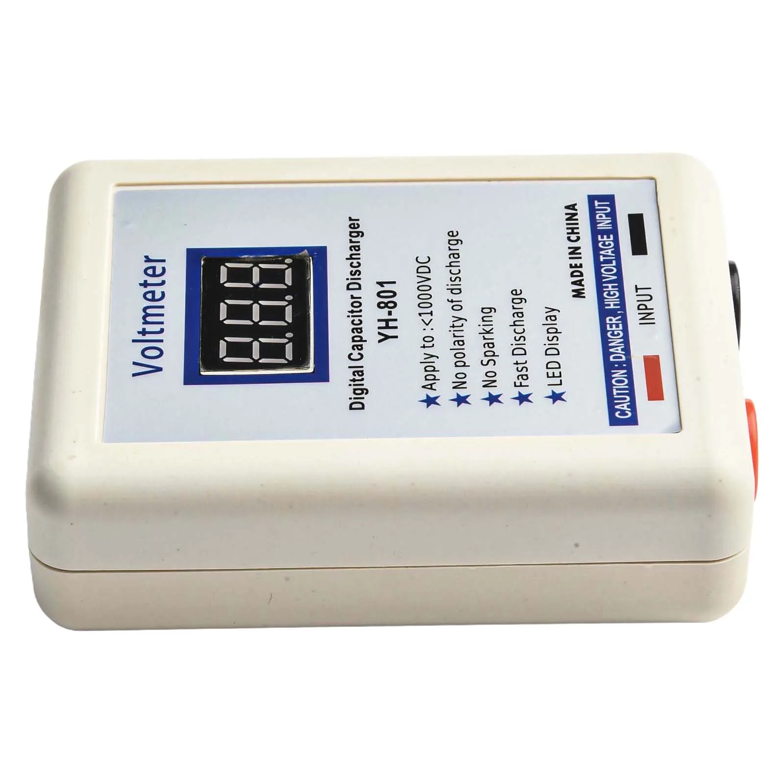 1set Capacitor Discharge Pen DC 800V Digital Display Capacitor Fast Discharger High Voltage Discharge Tool With DC Voltmeter