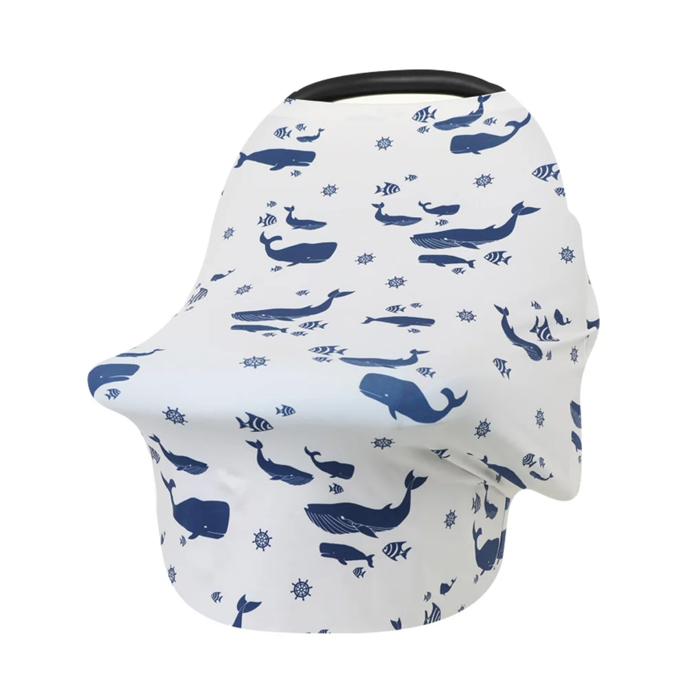 Multifunctional 5 In 1 Baby Breastfeeding Cover Car Seat Cover Canopy Shopping Cart Cover Trendy Scarf Breathable Nursing Cover