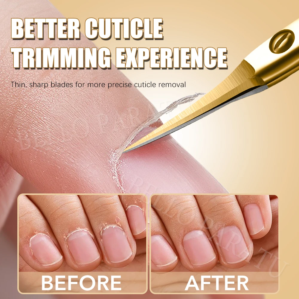 1 pz forbici per cuticole forbici per manicure punta fine lame curve extra fini mini forbici per sopracciglia multiuso