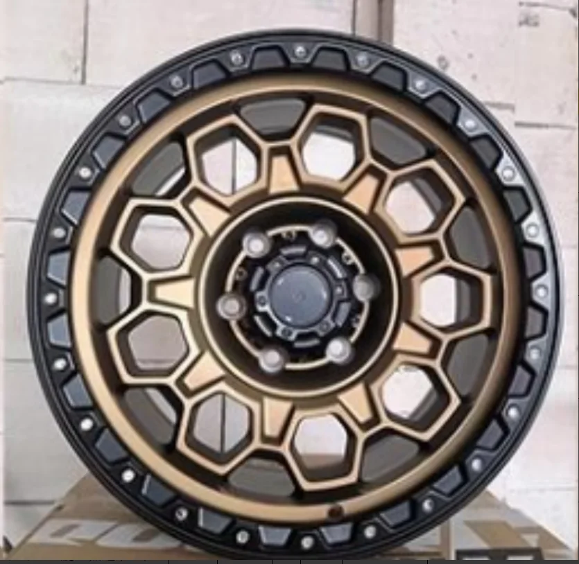 18 Inch Beadlock Off Road Alloy Wheels Black/Bronze/Gunmetal/Red Honeycomb Hexagon Spoke For Hilux Prado 4x4 SUV Rims