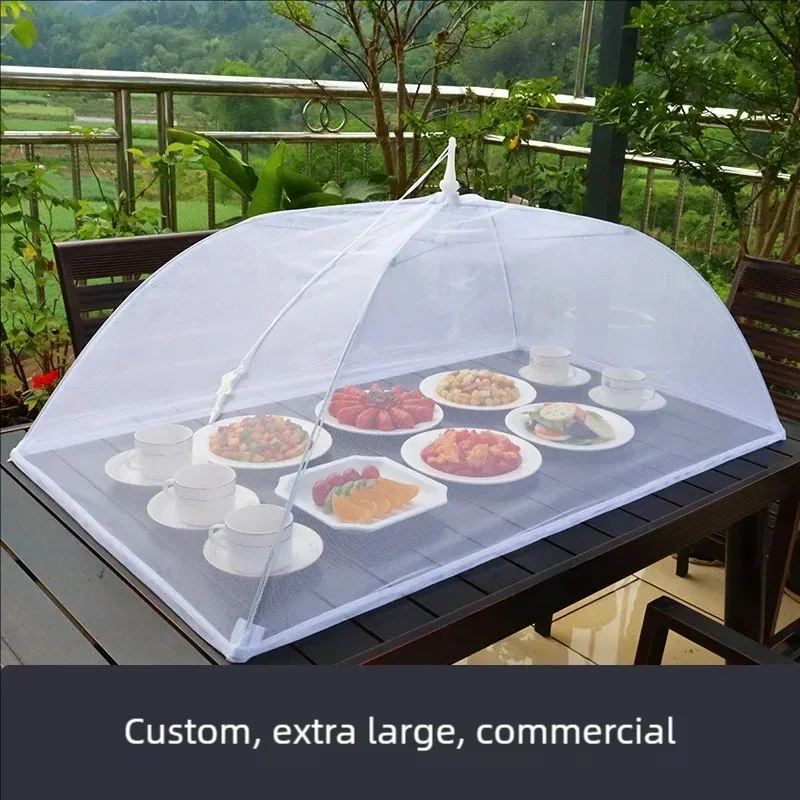 Foldable Food Mesh Cover Fly Anti Mosquito Pop-Up Food Cover Umbrella Meal Vegetable Fruit Breathable Cover Kitchen Accessories