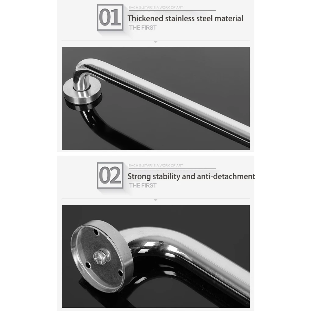 Towel Grab Bar Stainless Steel Bath Holder Anti-skidding Wall Bar Handle Good Grip for Thicken Vanity Home Room  50 cm