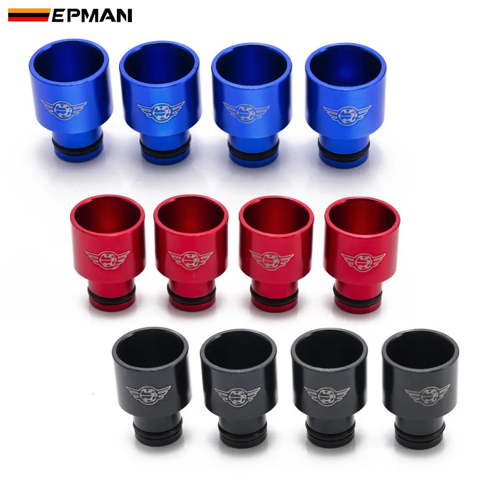 EPMAN 4 X Billet Aluminium Fuel Injector Adapters Spacer Adapter Top Hats Extender Fit For Honda Civic B16 B18 D16Z EPADB16