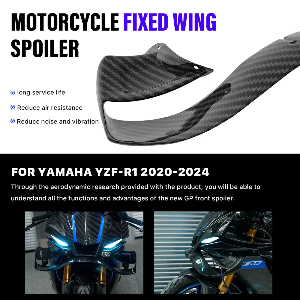 جديد سبويلر الجناح دراجة نارية لياماها YZF R1 R1M 2020 2021 2022 2023 2024 GP الجناح YZF-R1 هدية ثابتة الجناح ABS لون مخصص