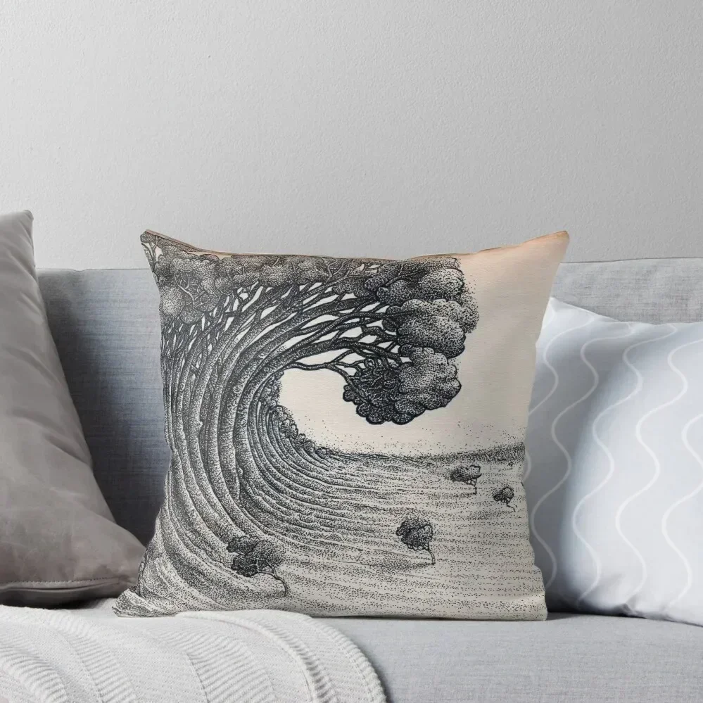 

Tree Wave Throw Pillow pillow pillowcase Pillow Cases Decorative Sitting Cushion Luxury Case