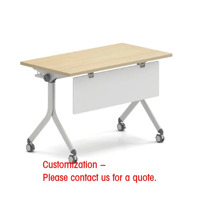 custom.Modern Style Movable Office Training Desk Foldable Conference Room Table Convertible Computer Desk