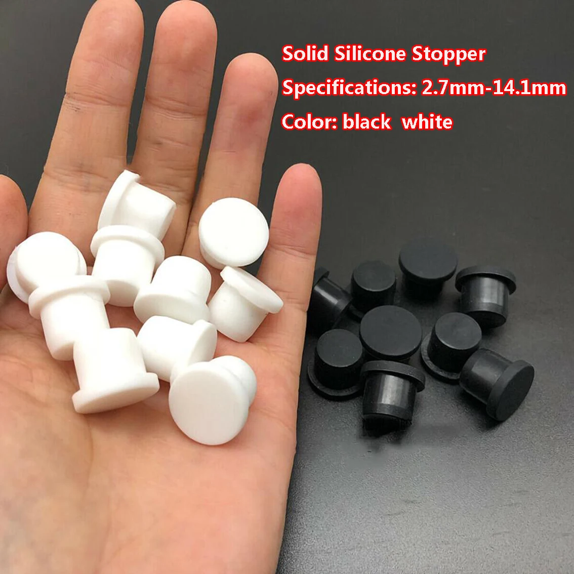 5-10pcs Rubber 2-14mm Round Solid Silicone Rubber Sealing Hole Plug Blanking End Cover Waterproof Sealing Cover Plug Hole T-plug